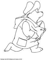 coloriage l ours paddington joue au rugby